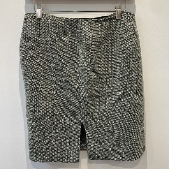 Valentino Roma tweed wool mini skirt dark green speckled vintage size S - Picture 3 of 14